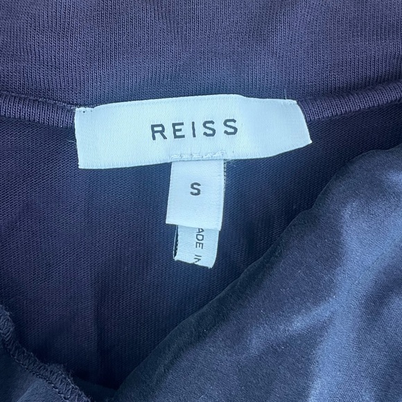 Reiss Lola Navy Blue Silk Sleeveless Shell Top - Picture 5 of 5